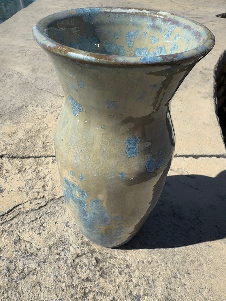 Tall Vase with Crystalline Glaze
