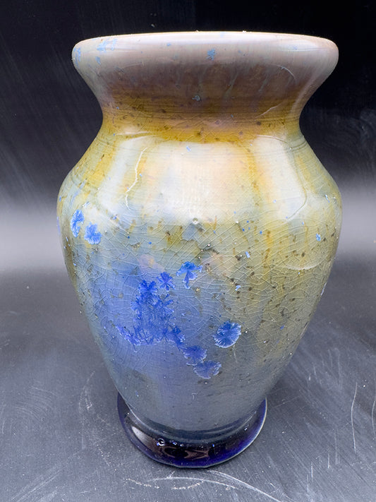 Stoneware Vase with Crystalline Glaze