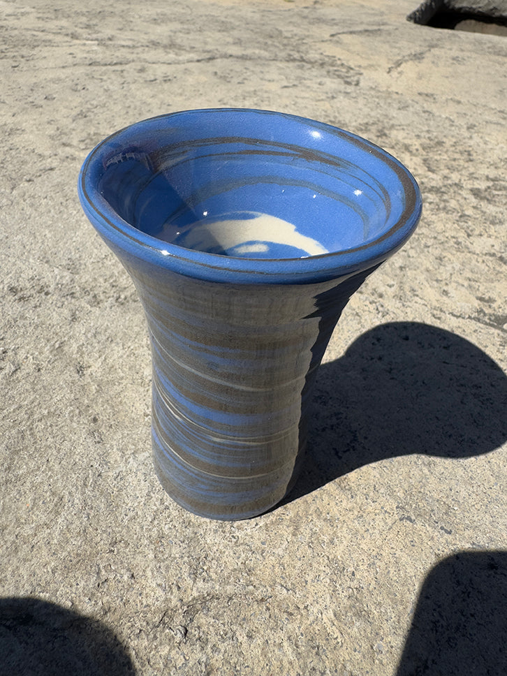 Black and Blue Swirled Vase