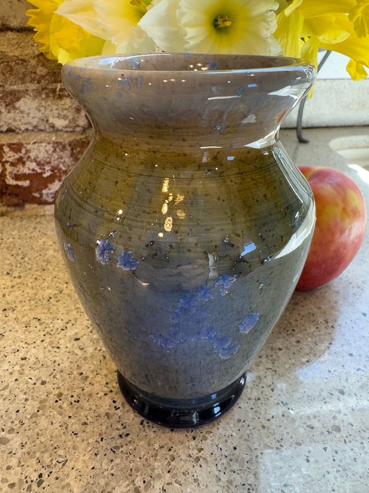 Stoneware Vase with Crystalline Glaze