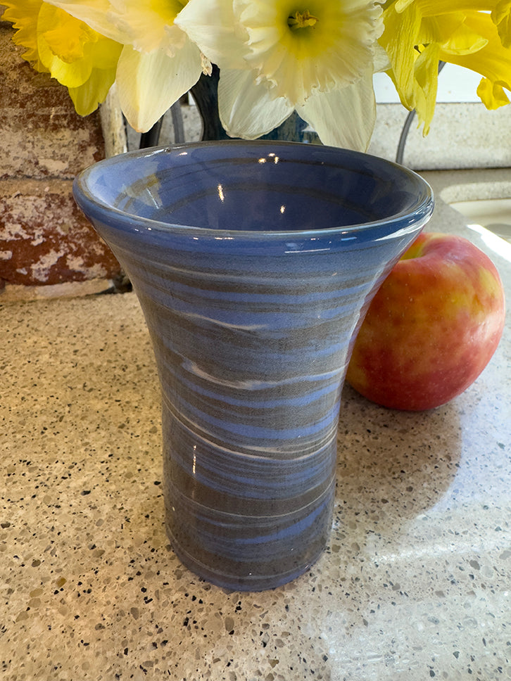 Black and Blue Swirled Vase