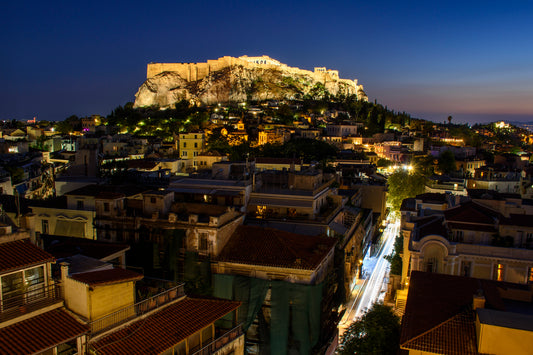 The Acropolis over Athens, Greece