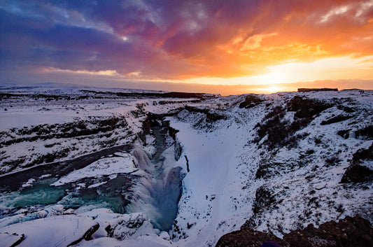 Gullfoss Sunset, Iceland