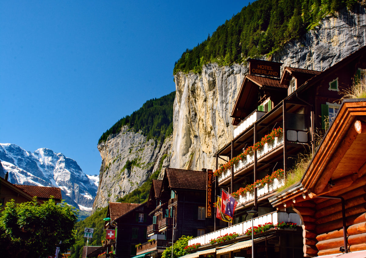 Lauterbrunnen, Switzerland — Alpine Village Beneath Staubbach Falls