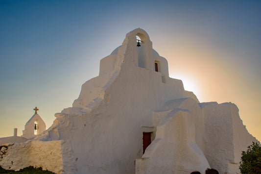 Mykonos Church at Sunset
