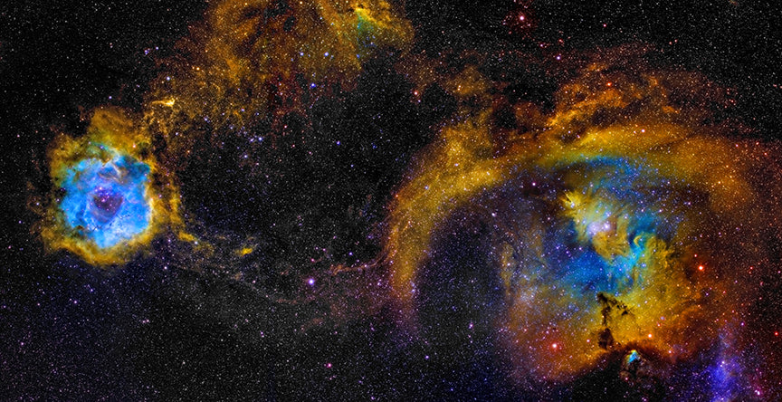 Rosette and Cone Nebulas - Widefield