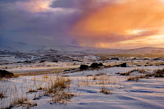 Winter Sunset, Iceland