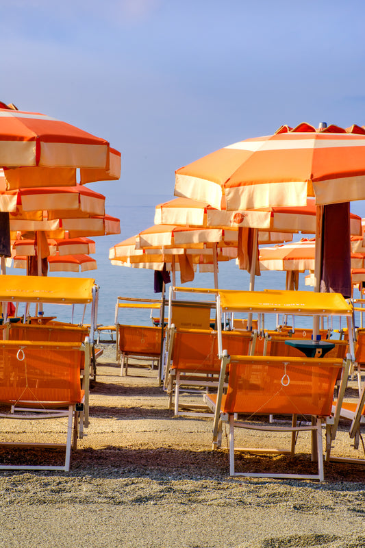 Beach Umbrellas Cinque Terre, Italy