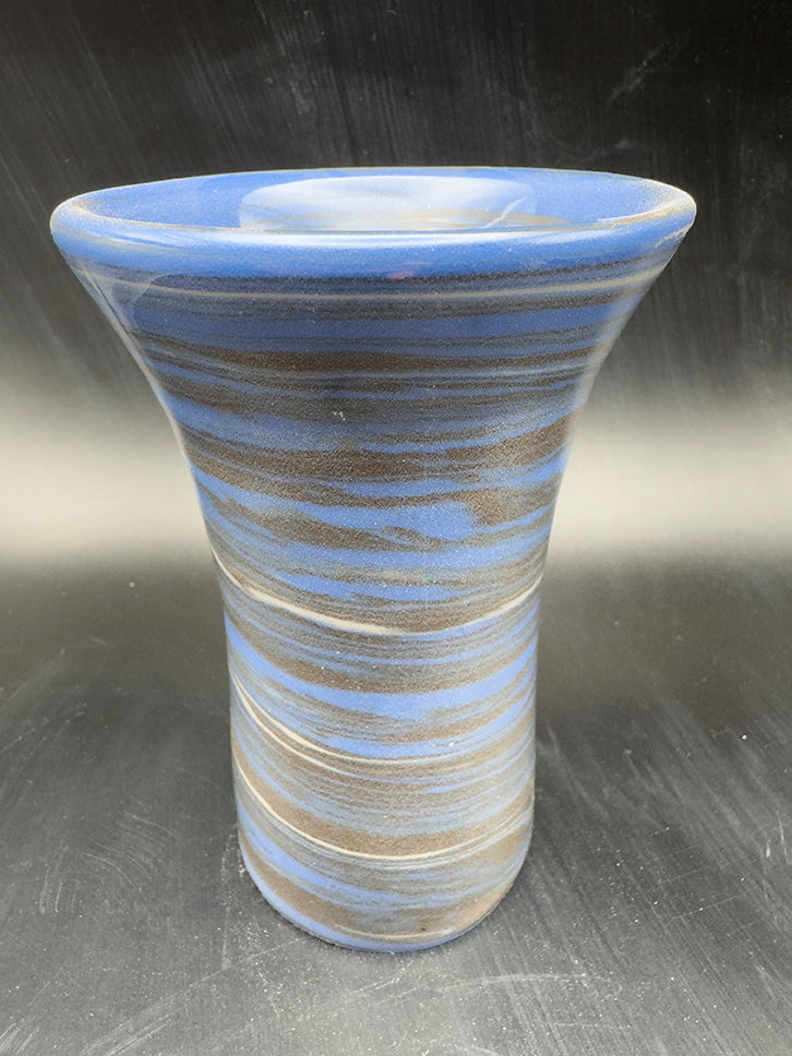 Black and Blue Swirled Vase