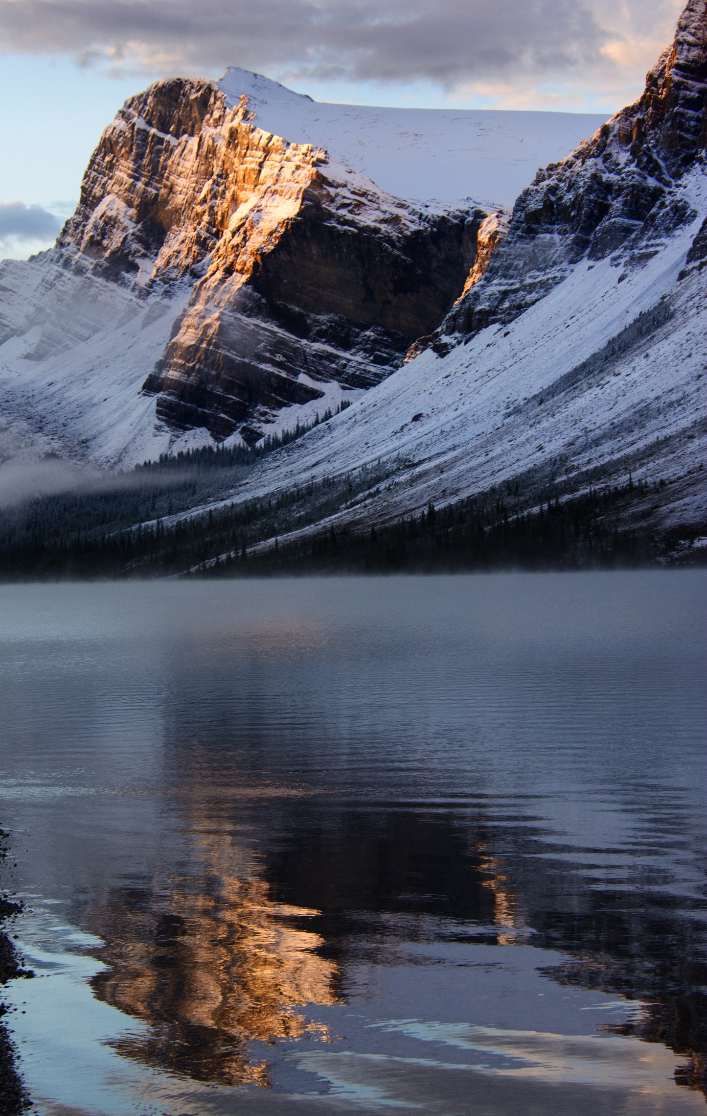 Reflection at Bow Lake, Banff, Canada