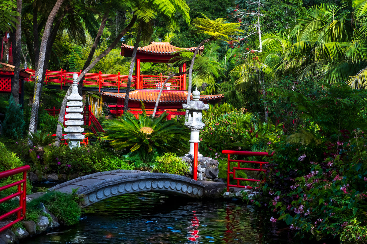 Monte Palace Tropical Garden, Madeira — Japanese Garden and Pond