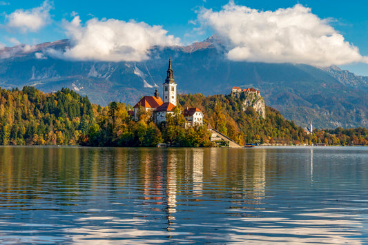 Lake Bled and Church Island Beneath the Julian Alps, Slovenia