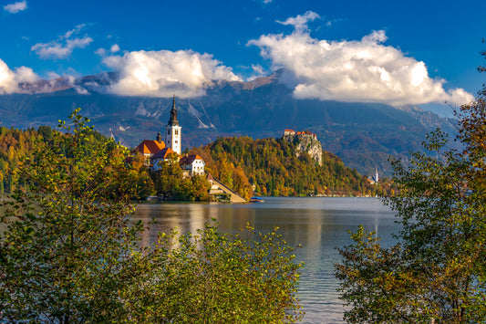 Lake Bled and Church Island Beneath the Julian Alps, Slovenia