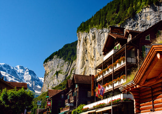 Lauterbrunnen, Switzerland — Alpine Village Beneath Staubbach Falls