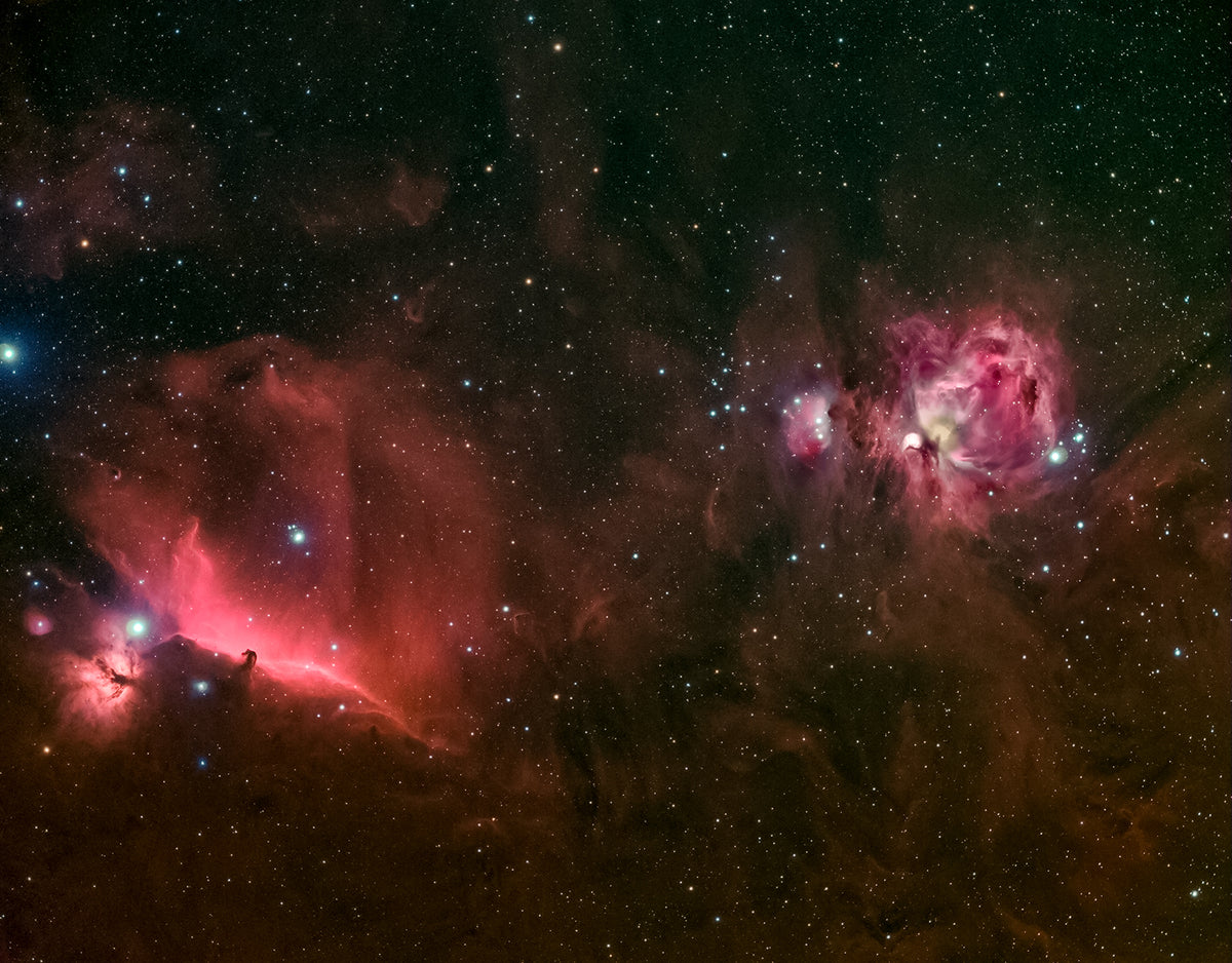 Orion and Horsehead Nebulas, Widefield, M42, B33