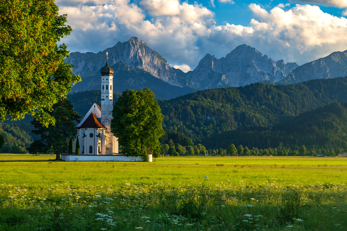 St. Coloman’s Church Beneath the Bavarian Alps, Germany