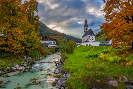 St Sebastians, Autumn Colors, Berchtesgaden, Bavarian Alps, Germany